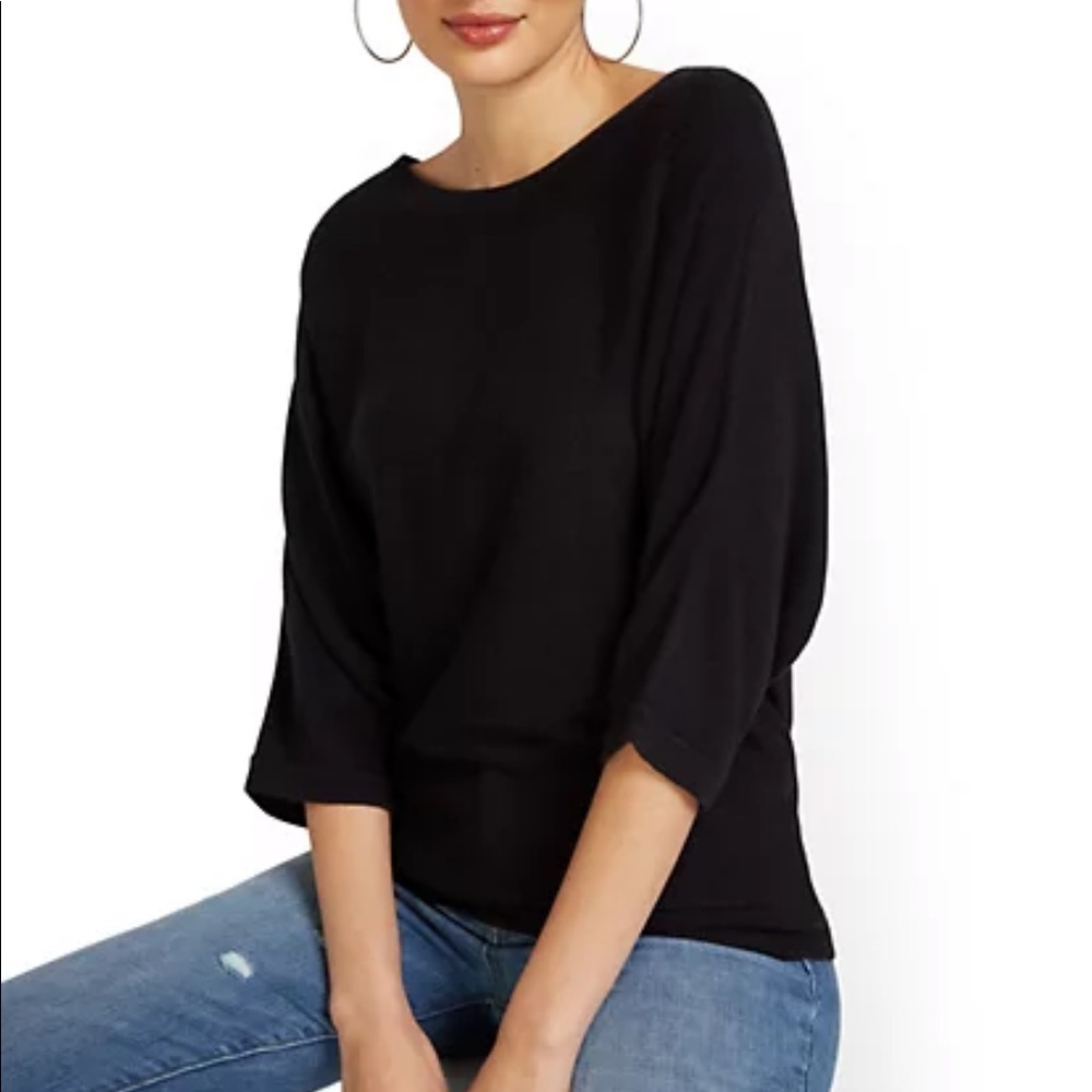 New York and Co Black dolman sweater size XL